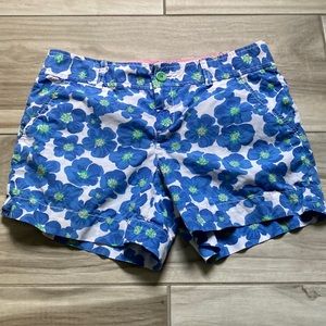 SOLD Lilly Pulitzer Blue Floral Callahan Shorts 6